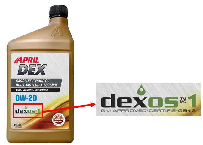DEX w dexos1Gen3 logo highlighted
